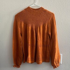 LC Lauren Conrad Rust Knit Sweater